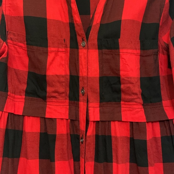 SO red Buffalo plaid dress - Picture 5 of 9